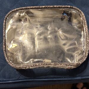 Clear Cosmetic Pouch with Black Trim
